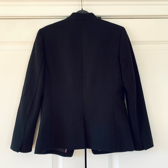J. Crew Going Out Blazer Stretch Twill Black Jacket Open Lapelless H2743 Size 4 - Picture 3 of 7